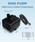 Smart Tiny But Mighty Mini Sump Pump With Water Sensor And Float Switch, Auto On Off, 4 Ft Lift, 74 GPH, 5V Condensate Pump