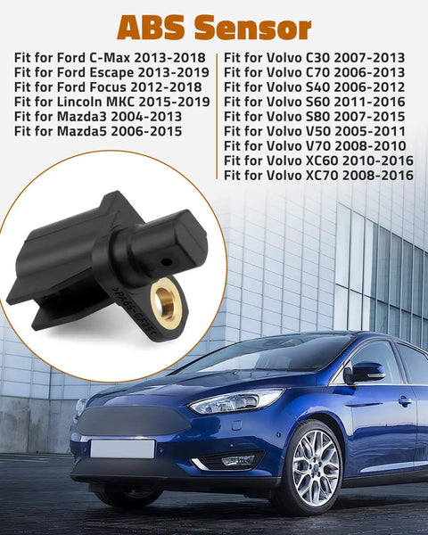 Fresh Dope 4 Pack Abs Wheel Speed Sensors Front And Rear Compatible With Ford Escape Focus Mazda3 Mazda5 close-up showing sensor details