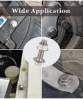 Images of 304 Stainless Steel Flange Hex Head Bolts For Exhaust Manifold Kit M10 1.5 Pitch 35mm Length Eight Pack with Nuts