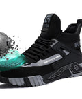 All Day Steel Toe Work Shoes For Men Built Tough With Lightweight Comfort, Rubber Sole, Safety Boots For Construction And Warehouse