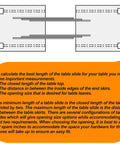 Diagram showing measurements for 26 Inch Wooden Table Extension Slides Expands Dining Tables Up To 52 Inches .