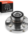 Rear Wheel Bearing And Hub Assembly 4-Lug For Honda Civic 1992-2000, Civic Del Sol 1993-1997, Acura Integra 1994-1997 With Rear Disc, Ready To Install Drop-In Replacement Hub For A Smooth Ride shown with packaging