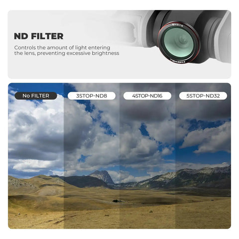 3 Pack Magnetic ND Filters For DJI Neo 2 Drone Includes ND8 ND16 ND32 For Smooth Motion And Precise Exposure demonstration