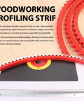 Dead Nuts Reliable 78 Inch Flexible Curve Template For Woodworking and Profiling showing red polymer strips on a wood surface