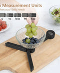 Folding Food Scale for Kitchen and Travel, Digital Pocket Scale With Grab-and-Go Convenience measuring grapes and blueberries