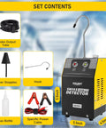 Automotive Smoke Machine Leak Detector With Built In Air Pump 12V DC EVAP Vacuum Diagnostic Tester shown with accessories.