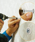 DIY Ready Drywall Self Drilling Anchors And Screws Kit used with drill on wall