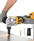 Cordless Metal Nibbler Powered By 20V Max Batteries, 18 Gauge Electric Nibbler With Assist Handle cutting metal sheet