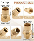 Half Inch Quick Connect Disconnect Insert Plug Fittings Set With 1/2 Inch Male NPT And 1/2 Inch Female NPT Brass Coupler