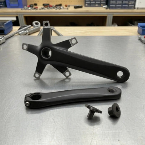 Durable Feather Light Aluminum Alloy Hollow Crankset With Unified Left And Right 170mm Crank Arms Easy Install Bike Cycling Parts Built Tough For Serious Riders, black arms