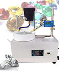 Badass Jade And Gemstone Water Grinder With Digital Angle Display Hella Adjustable 0 To 2800 Rpm Speed 180W Copper Motor visible with gems for rock polishing.