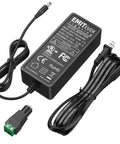 24V LED Power Supply 60W UL Listed AC to DC Converter for LED Strip Lights and CCTV Cameras, 100 240V Input, with cables