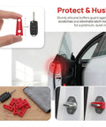 Heavy Duty Silicone Car Door Lock Buffer Pads For Hella Quiet Drives And Zero Rattle With Strong Self Adhesive Backing on a car door.