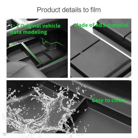 2 Pack Center Console Organizer Lower Tray For Toyota Sienna 2021 2022 2023 2024 2025 2026 Interior Storage Box ABS Tray With Non Slip Mat