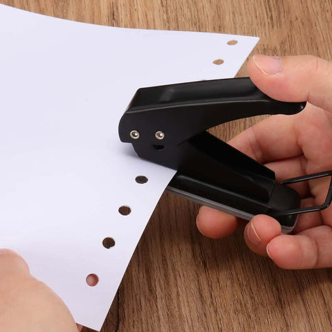 Heavy Duty One Hole Paper Punch One Quarter Inch Handheld Metal Punch For Tags, DIY Crafts, Scrapbooks And Tickets, Ergonomic Non Slip Grip