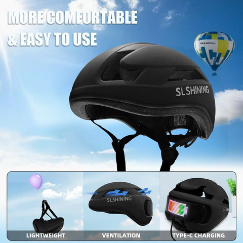 Smart Bike Helmet With Light For Adults And Teens, All Purpose Protective Gear For Mountain And Road Cycling, Electric Scooters, Skateboards, Roller Skating And EBikes, With EPS Padding And PC Shell, CPSC ASTM Certified