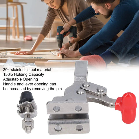 Heavy Duty Vertical Toggle Clamp With 150 Pound Capacity Smooth As Silk Quick Release Lever Adjustable Jaw For Jigs And Fixtures Dead Straight Workhorse For Woodworking Or Sheet Metal Jobs