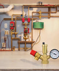 Built To Last Brass Boiler Safety Group Kit With 6 Bar Pressure Relief Valve, Air Vent And 10 Bar Gauge For Closed Heating Circuits