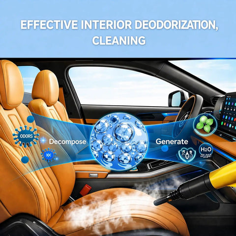 Professional Grade Industrial Steam Cleaner Machine High Pressure Hot Vapor Wand For Auto Detailing in car upholstery cleaning.