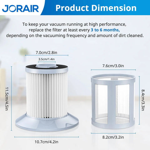 Must Have Replacement Vacuum Filter For Zing Bagless Canister Vacuum 2156 2156A 2156E 1665 16652 1665W 2 Pack Compatible With Part 1613056 filter dimensions