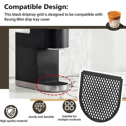 Snap On Drip Tray Cover Replacement Part For K Mini Coffee Maker displayed with drip tray and design details.