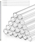 Dope 20 Piece Set Of 12 Inch Borosilicate Glass Tubes With 12 Mm Outer Diameter And 8 Mm Inner Diameter 2 Mm Thick Walls Clear Bubble