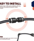1/4 Inch Air Line Fittings Straight Push To Connect Air Hose Fittings Pneumatic Fittings in use on black pipe, easy install