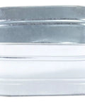 Galvanized Oval Tub 2 Gallon Heavy Duty Steel Built Tough With Sturdy Rim Classic Farmhouse Style, shown from the side with two handles