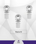 Three Pack Replacement Elbows For Nasal And Pillow CPAP Masks With Connectors One Size Fits All Snug Fit Low Noise Design Durable Elbow Pieces For Nasal Pillow And Full Series CPAP Masks, pack of 3