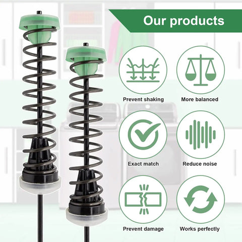 Replace Your Busted W11130362 Washer Suspension Rod Kit showcases two stabilizing rods for smooth laundry operation.