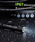 4.3 Inch HD Endoscope Camera With Light For Pipes And Drains, 1920P Borescope With 8 LED Lights, IP67 Waterproof, semi-rigid cable