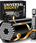 Universal Socket Tool Set For Dads And Grads Gift Idea All In One Chrome Vanadium Magnetic Ratchet Socket Wrench Set Seven To Nineteen Millimeters No Socket Change Handy Gift For Father Husband Grandpa Stepdad Papa Gadgets packaging display
