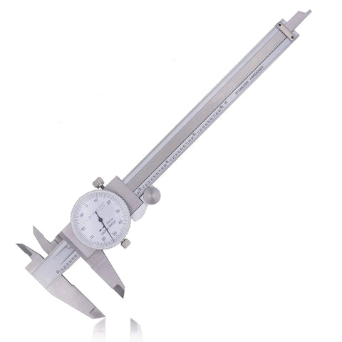 Pro Grade Dial Caliper 0 To 6 Inch With Double Shock Proof Stainless Steel Body, Ultra Accurate To 0.001 Inch, Easy Read Dial, Built Tough For DIYers And Pros