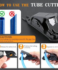 How to use the tube cutter for All In One 48 Piece Quick Connect Air Hose Fittings Kit with proper cutting instructions.