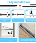 Step-by-step guide on installing Two In One Sliding Door Security Bar Adjustable From 16 To 51 Inches Two Pack Heavy Duty Interior Window And Patio Door Security Rod Black Childproof Extra Long Fits Most Sliding Glass Doors And Windows With Adjustable Width For Easy No Tool Installation