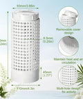 Compact In Ground Compost Bin For Small Gardens And Raised Beds Outdoor Tumbler Style Organic Waste Decomposer Two Gallon Capacity Fits In Pots Space Saving Design For Yards And Patios image, showing measurements and features.