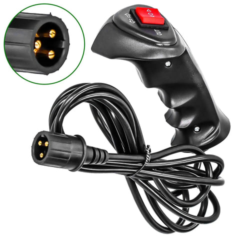 Electric Winch Remote Controller With 3 Pin Male Plug And 9 Point 2 Foot Cable For Car And Off Road Vehicles Handheld Winch Control Box For Straight Up Remote Winching On 4x4s, black 3-pin handheld remote with coiled cable