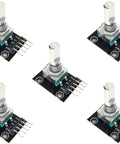 Five Piece Rotary Encoder Module Set For Arduino ESP32 ESP8266 And Raspberry Pi DIY Electronics Projects With Knob Sensor