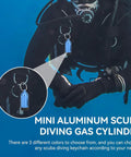 Diver holding aluminum alloy scuba diving cylinder with 12 seal rings kit for small scuba tanks valve seals portable accessory