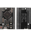 Front and back view of Mega 2560 Pro Embedded Board With CH340G USB UART Converter And ATmega2560-16AU Chip, compact 38x55mm size