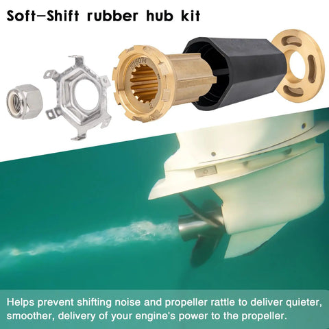 Flo-Torq II Hub Kit 835257Q1 835257K1 835257A1 Replacement for Mercury Mariner 40-60 HP and MerCruiser Engines, Mercury Prop Hub Kit, Boat Propeller Hub Kit for Alpha Alpha One Bravo One Applications