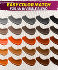 Color samples for Leather And Vinyl Repair Kit For Tears Holes Scratches And Peeling On Leather And Vinyl Furniture Car Seats