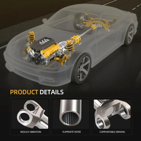 Heavy Duty Transmission Slip Yoke U Joint Kit 2 3 6081X 5 153X Fits 700R4 4L60E 4L60 Turbo Hydromatic Turbo 350 Powerglide Saginaw Muncie Borg Warner T Four Five Ten Jeep Cherokee 4WD, metal parts detail