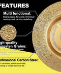 Pro Quality Wood Carving Grinding Disc And Cup Wheel For Angle Grinders Ideal For Stump Shaping And Root Carving with tungsten grains.