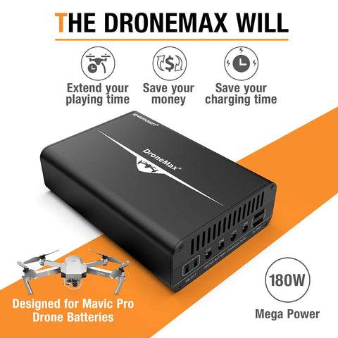 Mavic Pro Drone Battery Charger Hub Four Independent Rails With Two USB Ports Charges Four Batteries And Remote