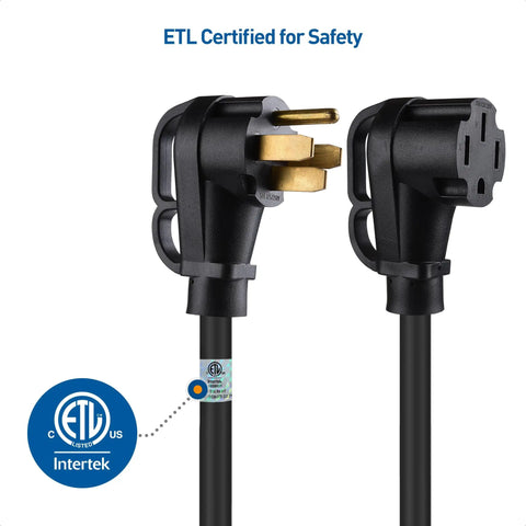 50 Amp RV Extension Cord 15 Ft With Easy Grip Handles 6 To 8 AWG NEMA 14 50 Outdoor Heavy Duty Power Cable ETL Certified