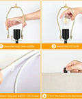 Assembly instructions for Set Of 2 Touch Control Table Lamps With USB Ports And 3 Way Dimmable Bedside Lights, showing steps 1-4.