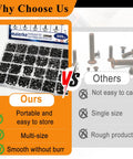 Killer 888 Piece Tiny Micro Laptop Screw Kit Featuring Countersunk Flat Head Phillips Mini Repair Screws Set In Black Carbon Steel arranged in a labeled tray.