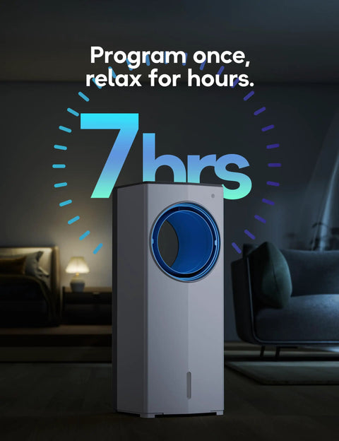 Windowless Portable Air Conditioner For Any Room, 26.1-Inch Evaporative Cooler No Window Needed, 7-hour timer feature, black