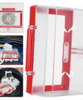 Emergency Stop Button Cover Lockout Guard Transparent Push Button Switch Protector For Electrical Equipment Safety Oversize Protection Box Pro Grade Clear Shield 6.18 By 3.74 By 2.55 Inches showing clear plastic casing and red trim.